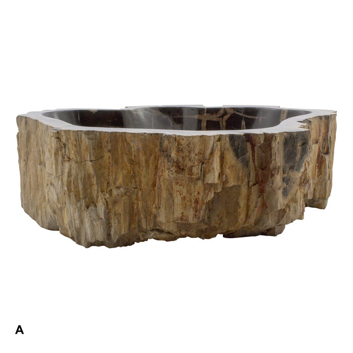 Indomarmer Set Waschbecken aus Versteinertes Holz