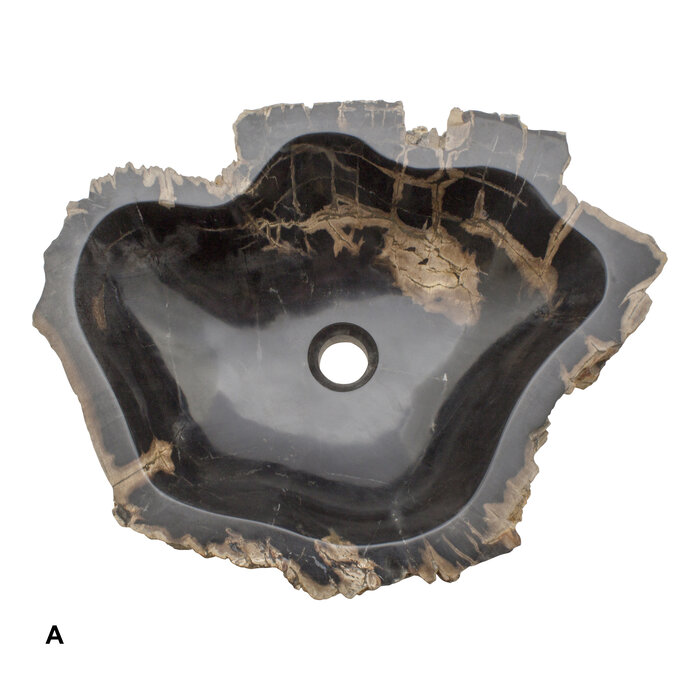 Indomarmer Petrified Wood Washbasin Set