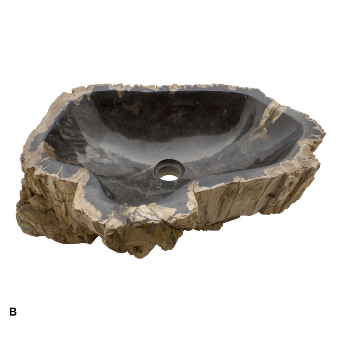 Indomarmer Petrified Wood Washbasin Set