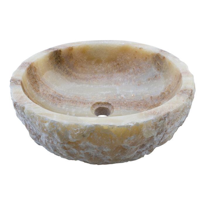 Indomarmer Waschbecken aus Onyx 46x42x15cm