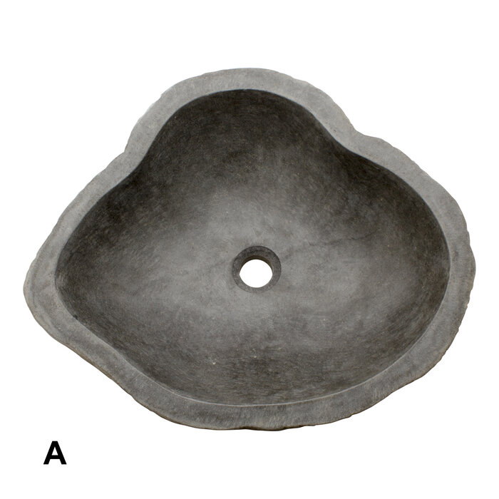 Indomarmer Set Waschbecken aus Flussstein