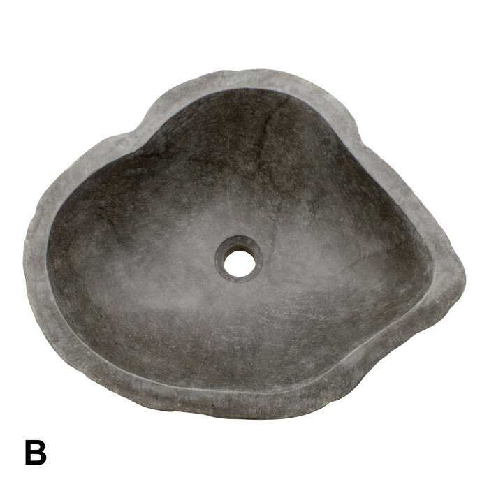 Indomarmer Set Waschbecken aus Flussstein