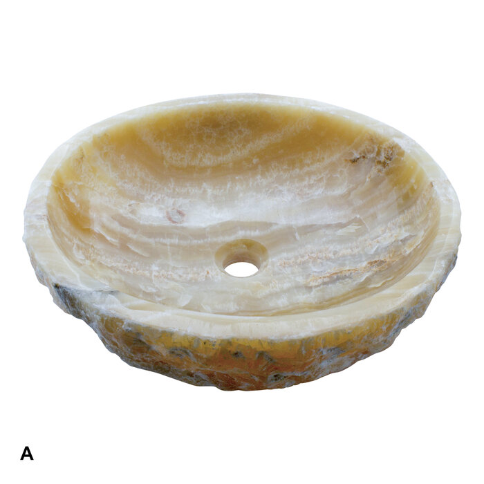 Indomarmer Set Waschbecken aus Onyx