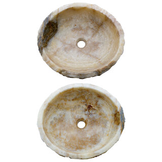 Indomarmer Set Waschbecken aus Onyx