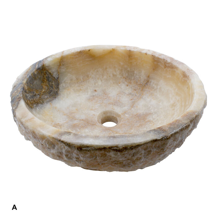 Indomarmer Set Waschbecken aus Onyx