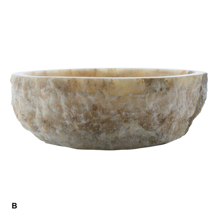 Indomarmer Set Waschbecken aus Onyx