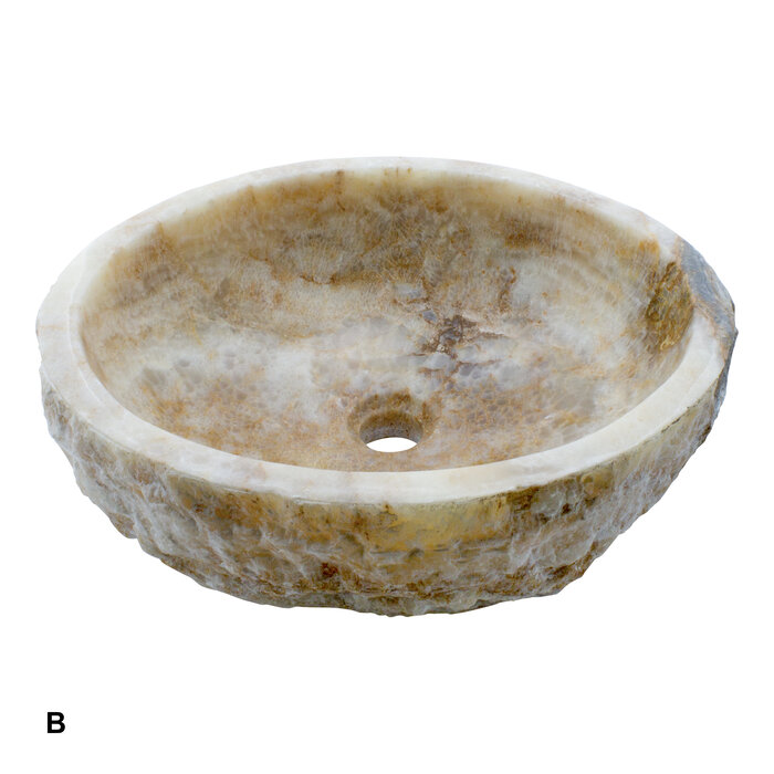 Indomarmer Set Waschbecken aus Onyx