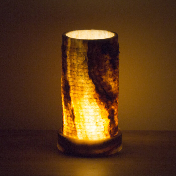 Indomarmer Cylinder Table lamp Onyx