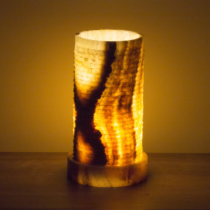 Indomarmer Cylinder Table lamp Onyx