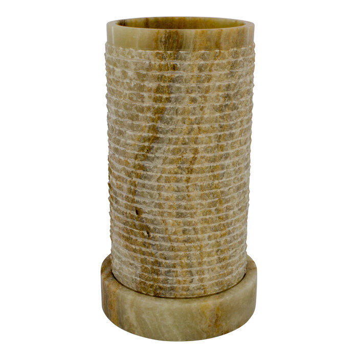 Indomarmer Zylinder Lampe aus Onyx