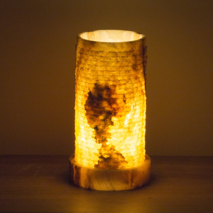 Indomarmer Cylinder Table lamp Onyx