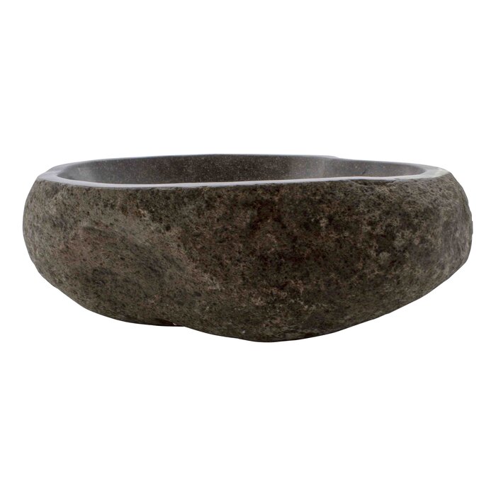 Indomarmer Rivierstenen Wasbak 43x34x15cm