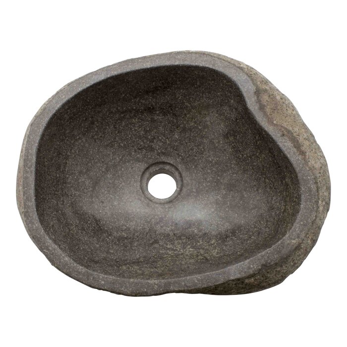 Indomarmer Rivierstenen Wasbak 43x34x15cm