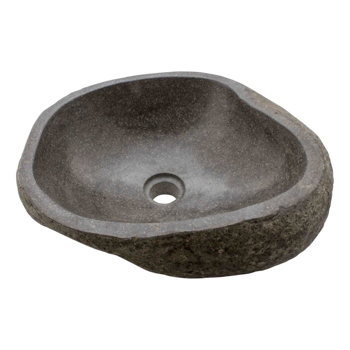 Indomarmer Waschbecken aus Flussstein 43x34x15cm