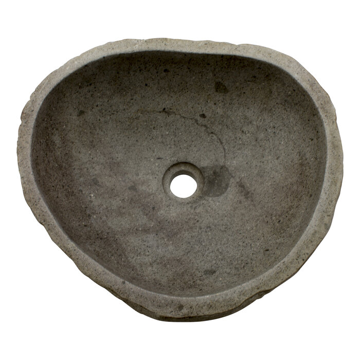 Indomarmer Waschbecken aus Flussstein 45x40x15cm