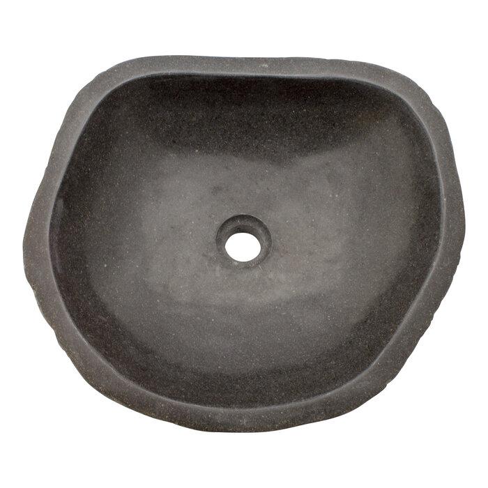 Indomarmer Waschbecken aus Flussstein 46x41x15cm