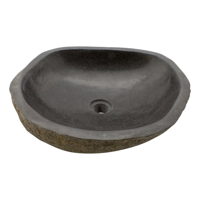 Indomarmer Waschbecken aus Flussstein 46x41x15cm