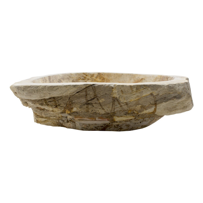 Indomarmer Washbasin of Petrified Wood 49x42x15cm