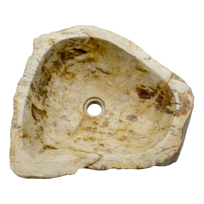 Indomarmer Washbasin of Petrified Wood 49x42x15cm