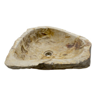 Indomarmer Washbasin of Petrified Wood 49x42x15cm