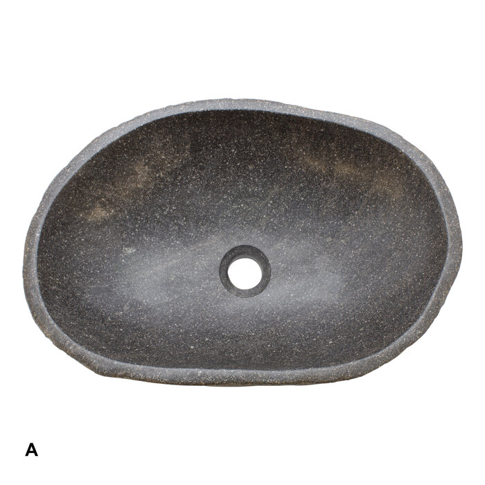 Indomarmer Set Waschbecken aus Flussstein