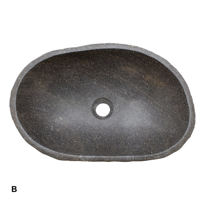 Indomarmer Set Waschbecken aus Flussstein