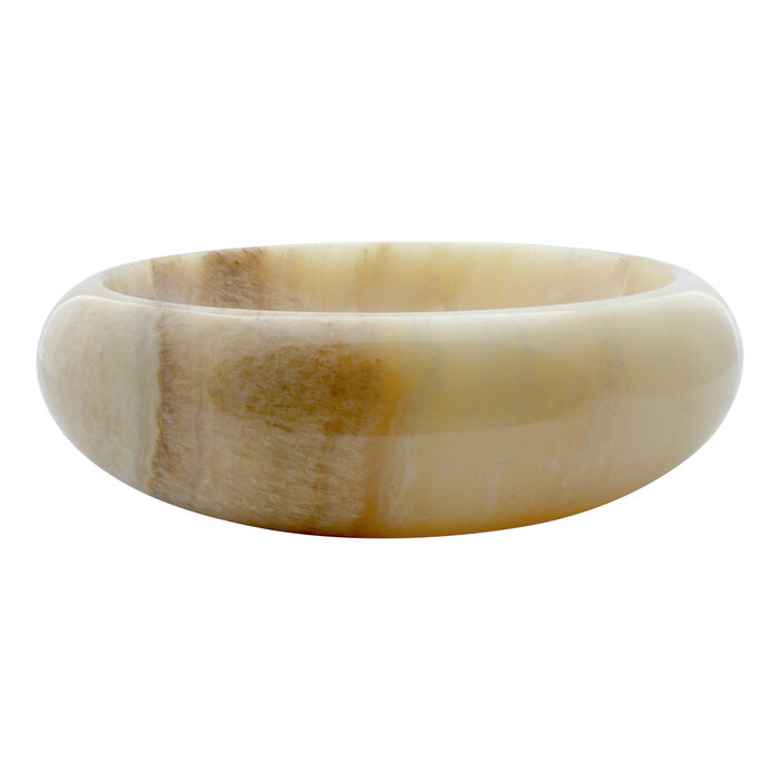 Indomarmer Onyx Waschbecken Donat Ø 40 x H 12 cm