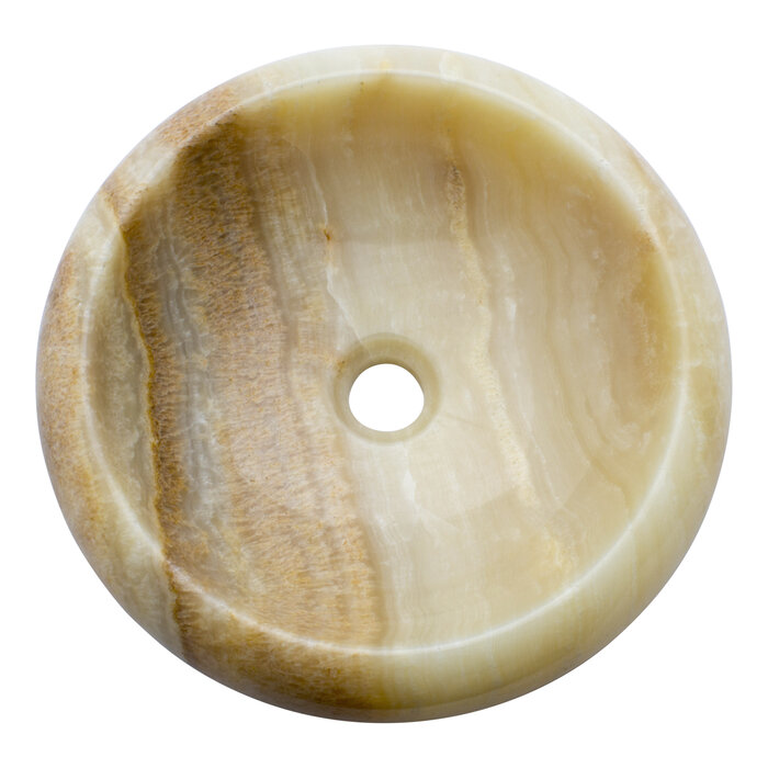 Indomarmer Onyx Waschbecken Donat Ø 40 x H 12 cm