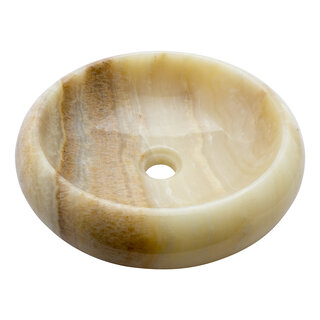 Indomarmer Onyx Waschbecken Donat Ø 40 x H 12 cm
