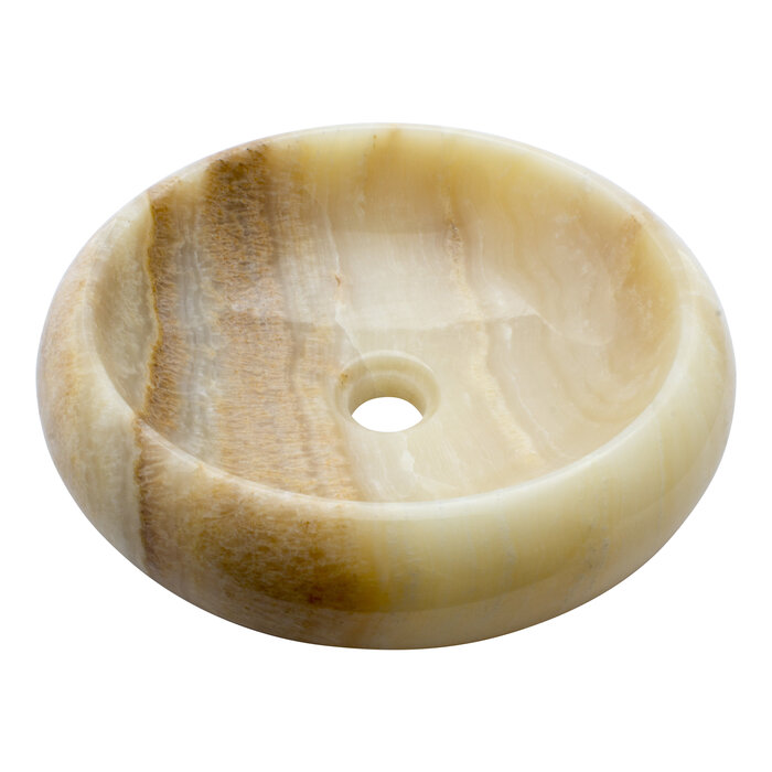 Indomarmer Onyx Waschbecken Donat Ø 40 x H 12 cm