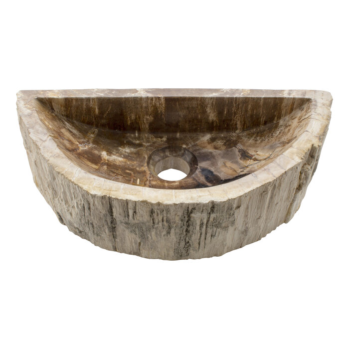 Indomarmer WC-Becken aus Versteinertes Holz