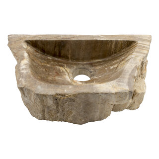 Indomarmer WC-Becken aus Versteinertes Holz