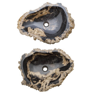 Indomarmer Petrified Wood Washbasin Set