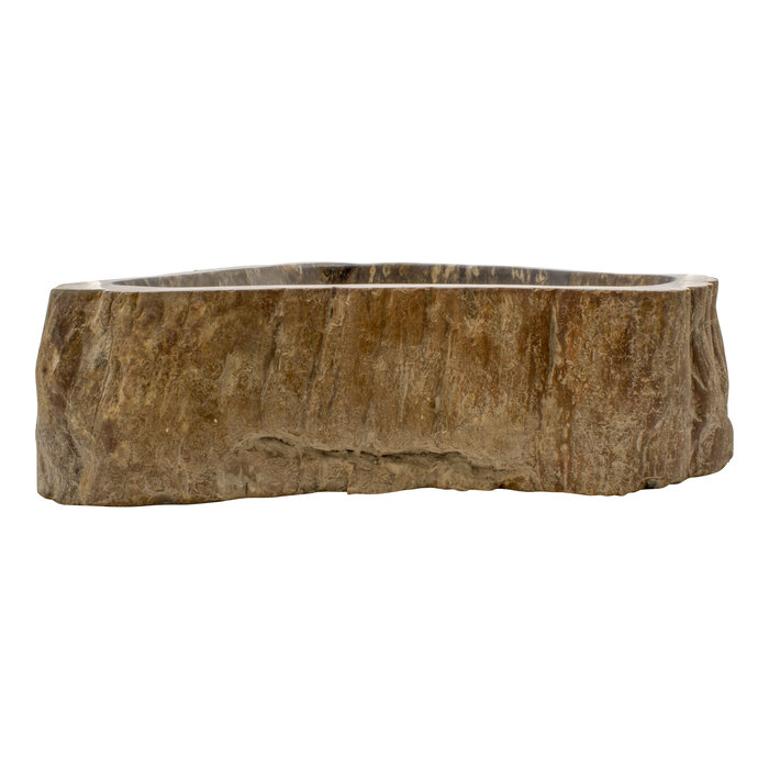 Indomarmer Waschbecken aus Versteinertes Holz 49x43x15cm