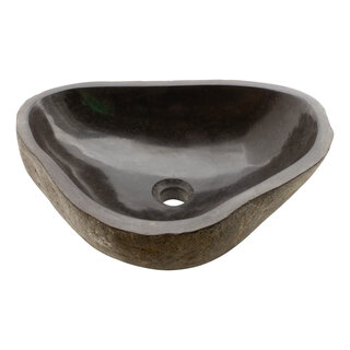 Indomarmer Rivierstenen Wasbak 47x37x15cm