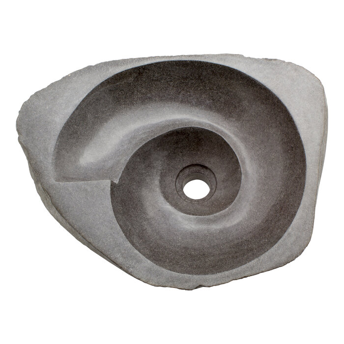 Indomarmer Rivierstenen Wasbak Spiraal 49x37x15cm