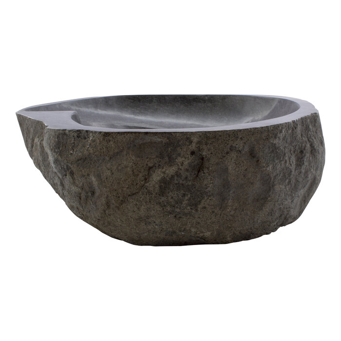 Indomarmer Rivierstenen Wasbak Spiraal 49x38x15cm