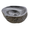 Indomarmer Waschbecken aus Flussstein Spirale 49x38x15cm