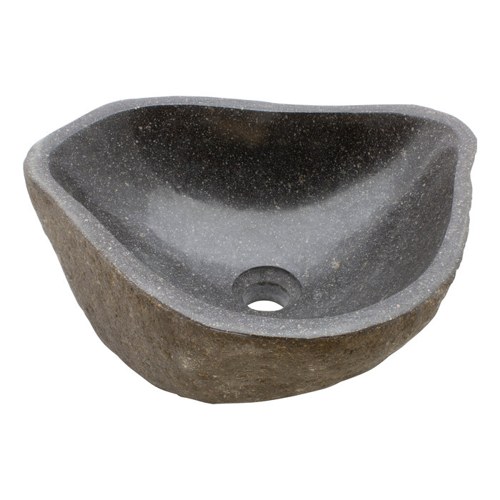 Indomarmer Set Waschbecken aus Flussstein