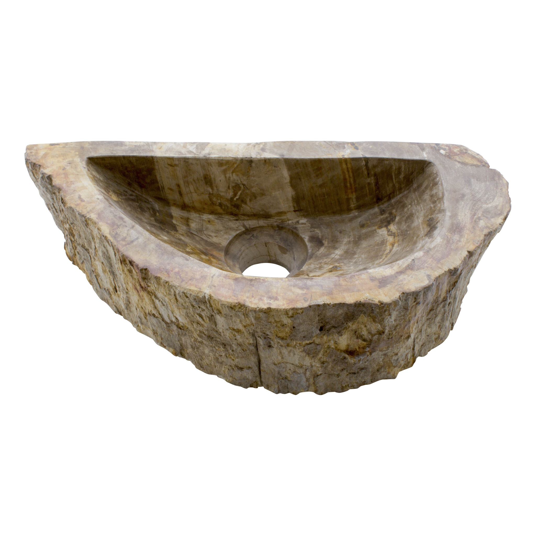 Indomarmer WC-Becken aus Versteinertes Holz