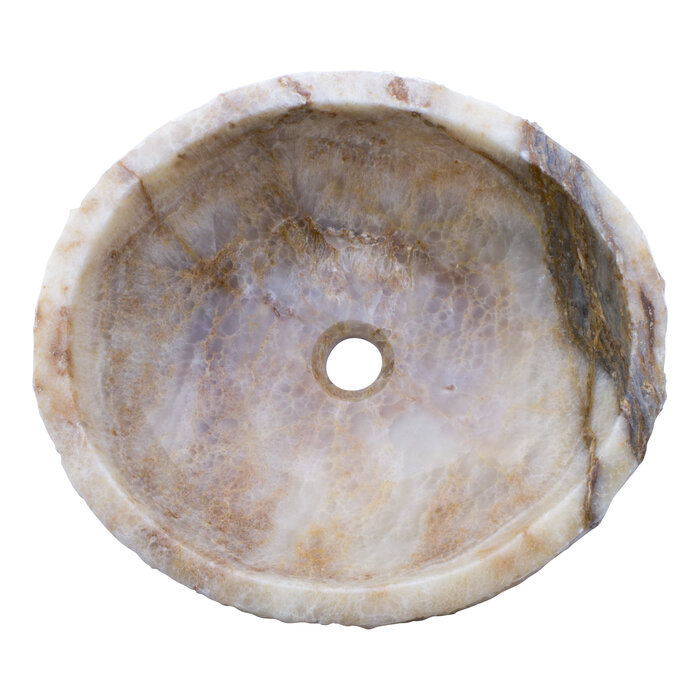 Indomarmer Waschbecken aus Onyx 46X40X15cm