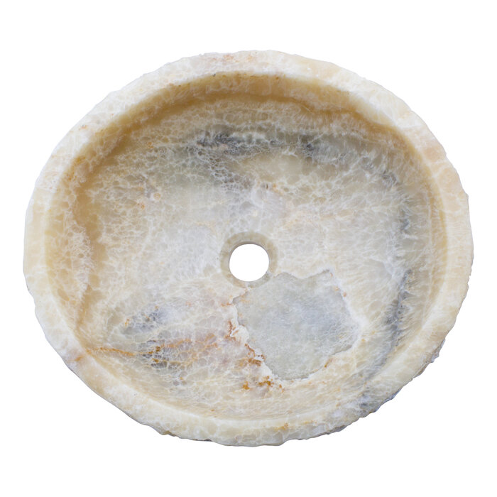 Indomarmer Waschbecken aus Onyx 45x40x15cm