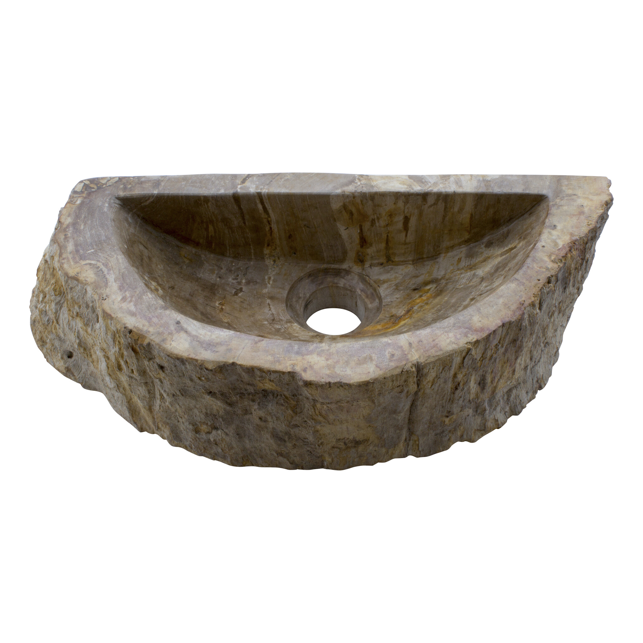 Indomarmer WC-Becken aus Versteinertes Holz