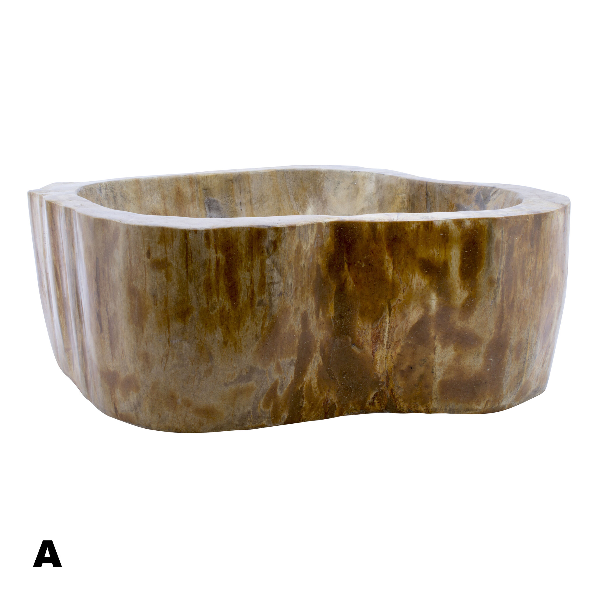 Indomarmer Polished Petrified Wood Washbasin Set