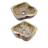 Indomarmer Polished Petrified Wood Washbasin Set