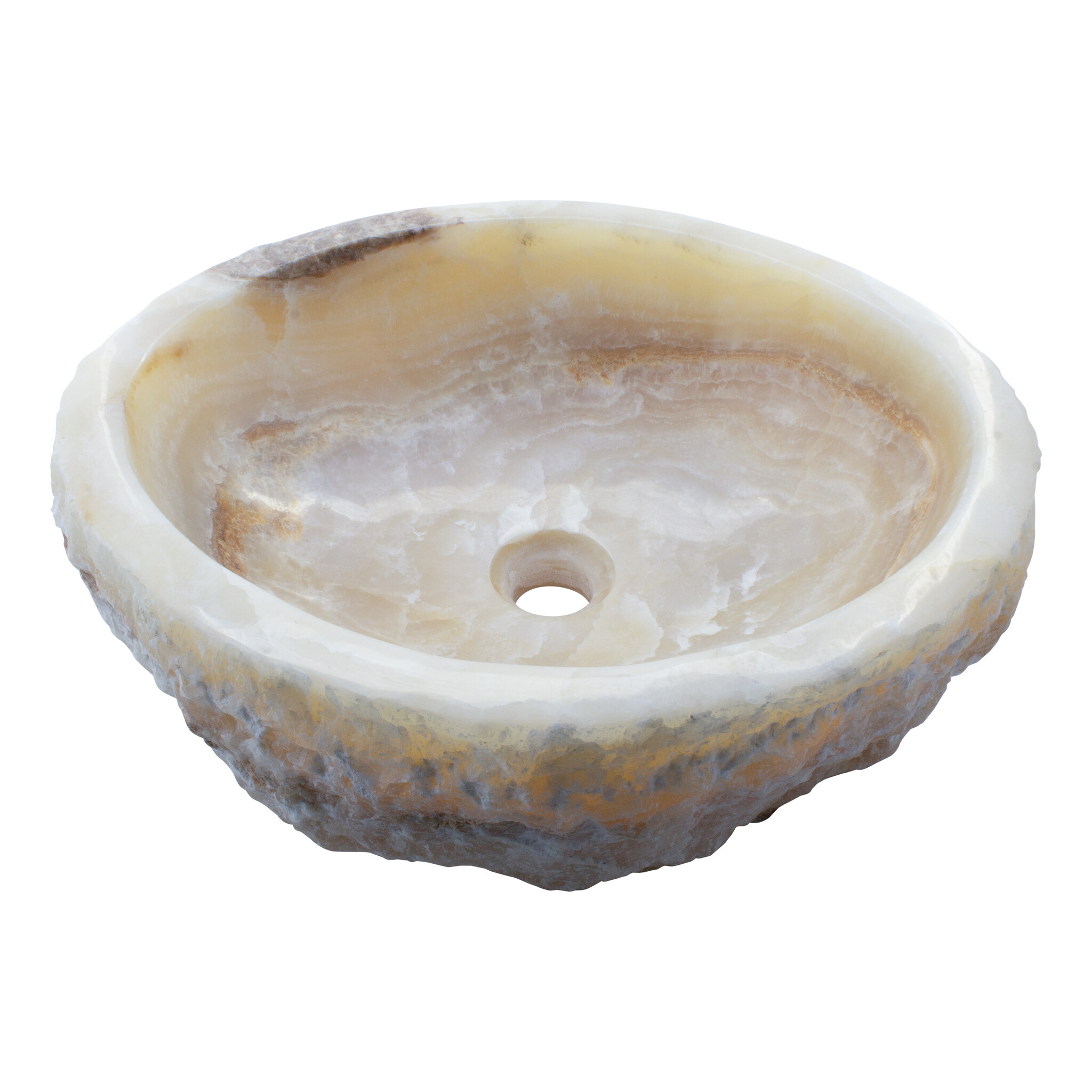 Indomarmer Set Waschbecken aus Onyx