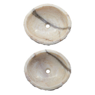 Indomarmer Set Waschbecken aus Onyx