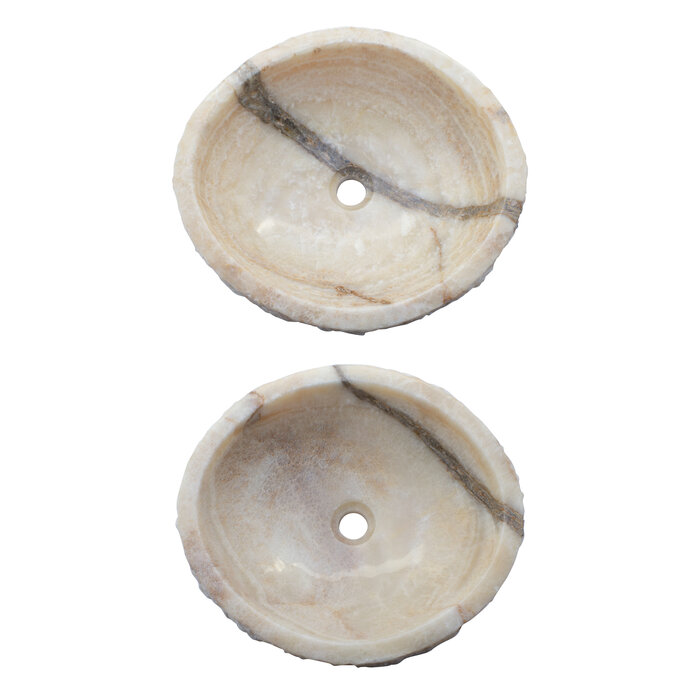 Indomarmer Set Waschbecken aus Onyx