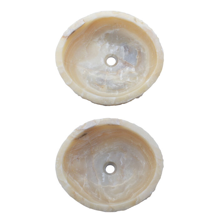 Indomarmer Set Waschbecken aus Onyx