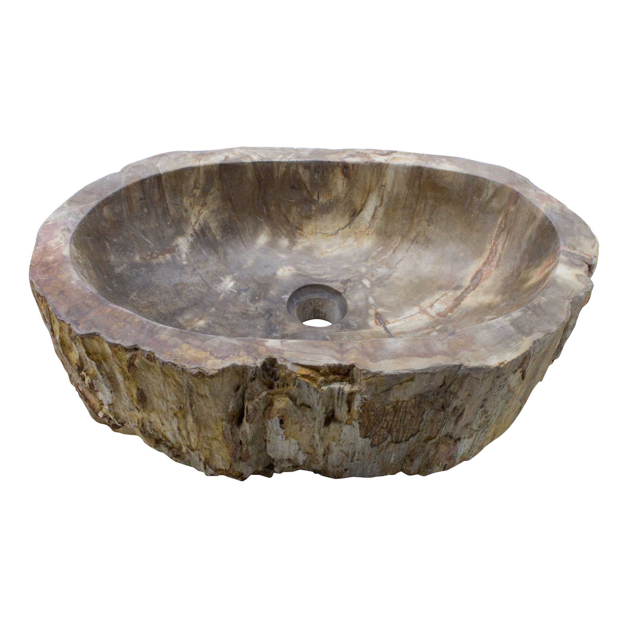 Indomarmer Petrified Wood Washbasin Set